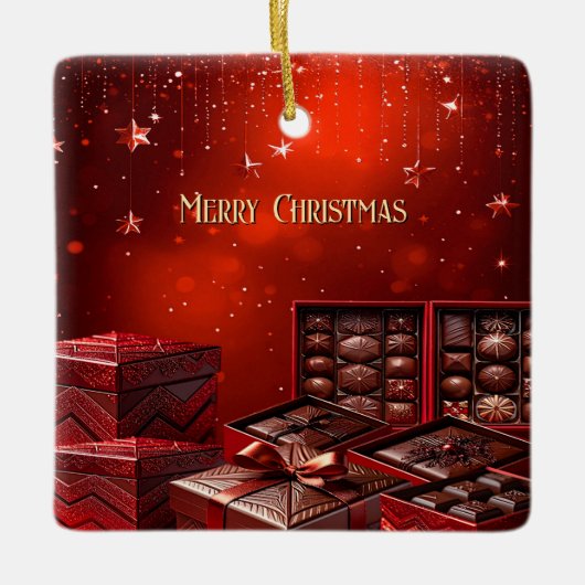 Chocolate Candy Christmas Holiday Ornament (Voorkant)
