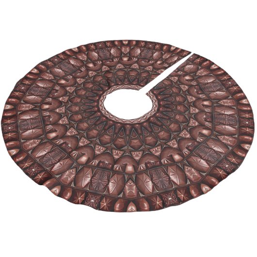 Chocolate Candy Christmas Tree Skirt Kerstboom Rok (Gekanteld)