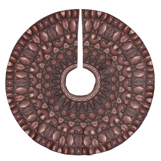 Chocolate Candy Christmas Tree Skirt Kerstboom Rok (Voorkant)