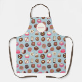 Chocolate Candy Confectionery Custom Name Schort (Voorkant)