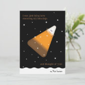 Chocolate Candy Corn Happy Herfst Holiday Kaart (Staand voorkant)