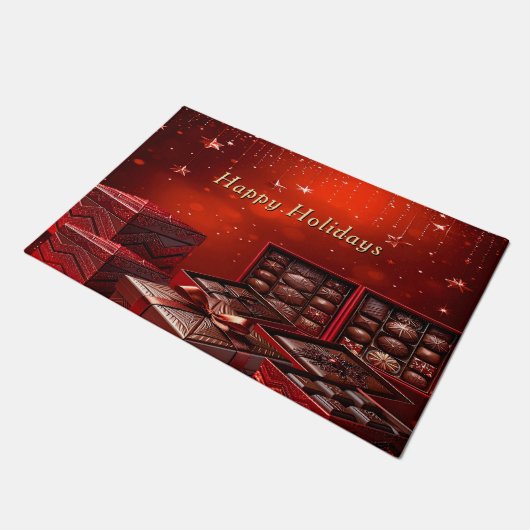 Chocolate Candy Holiday Doormat Deurmat (Schuin)