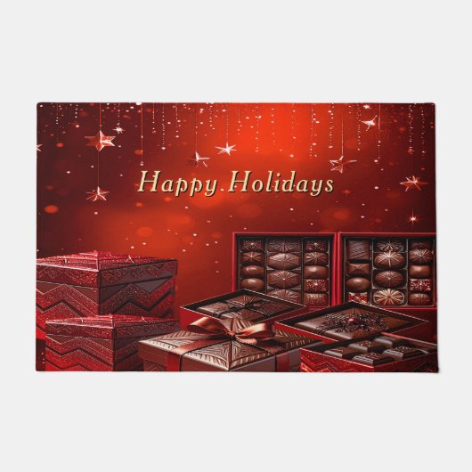 Chocolate Candy Holiday Doormat Deurmat (Voorkant)