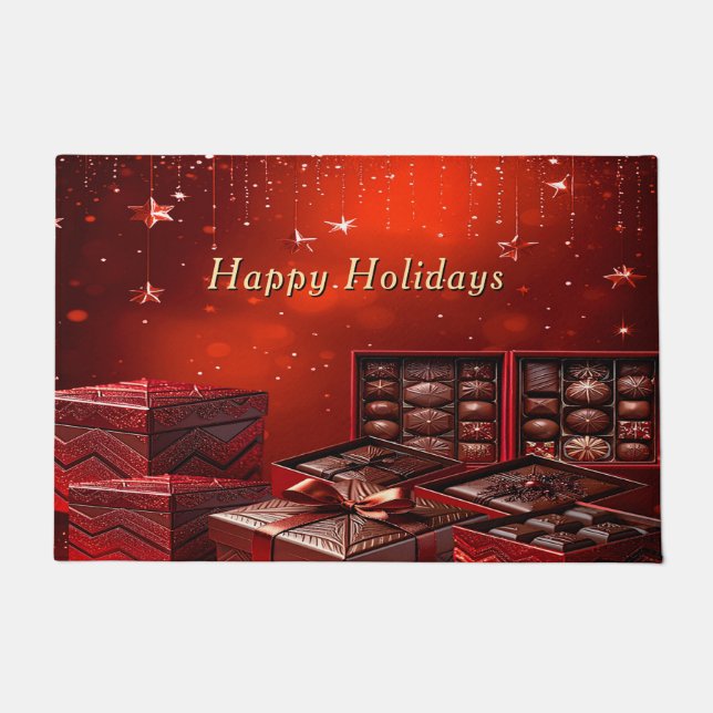 Chocolate Candy Holiday Doormat Deurmat (Voorkant)