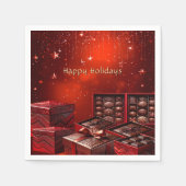 Chocolate Candy Holiday Napkin Servet (Voorkant)