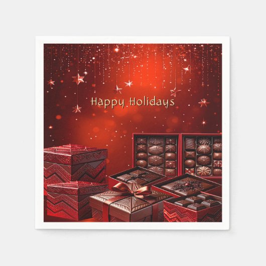 Chocolate Candy Holiday Napkin Servet (Voorkant)