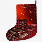 Chocolate Candy Holiday Stocking Grote Kerstsok (Achterkant)