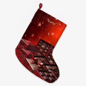 Chocolate Candy Holiday Stocking Grote Kerstsok (Voorkant (Hangend))