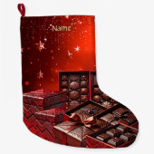 Chocolate Candy Holiday Stocking Grote Kerstsok (Voorkant)