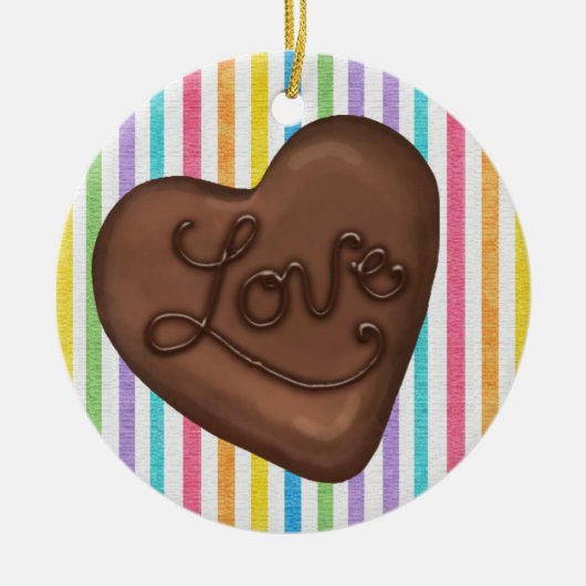 Chocolate Candy Love - SRF Keramisch Ornament (Voorkant)