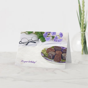 chocolate candy on fur kaart