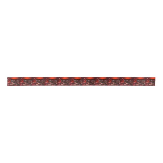 Chocolate Candy Satin Ribbon Satijnen Lint (Voorkant)