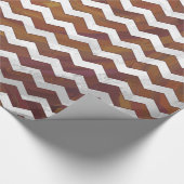 Chocolate Carmel Swirl Chevron Pattern Cadeaupapier (Hoek)
