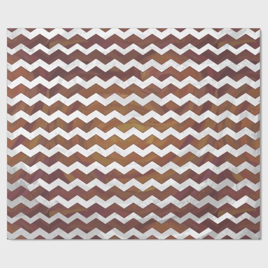 Chocolate Carmel Swirl Chevron Pattern Cadeaupapier (Vlak)