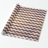Chocolate Carmel Swirl Chevron Pattern Cadeaupapier (Uitgerold)