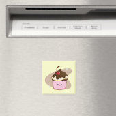 Chocolate Cherry Cupcake Magneet (Insitu (Vaatwasser))