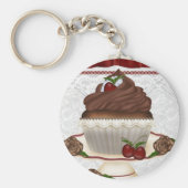 Chocolate Cherry Cupcake Sleutelhanger (Voorkant)