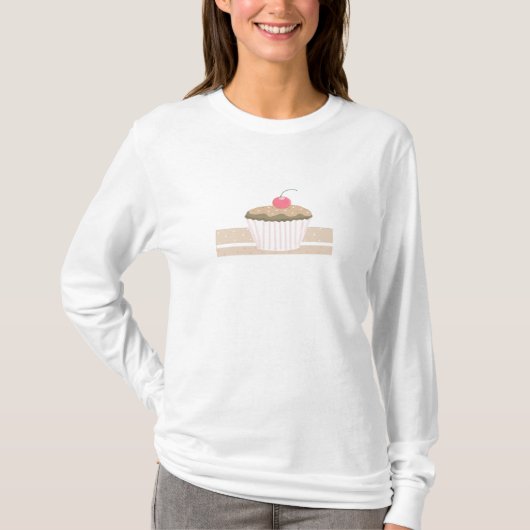 Chocolate Cherry Cupcake T-shirt (Voorkant)