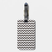 Chocolate Chevron Chalkboard - Aangepast Bagagelabel (Achterkant verticaal)
