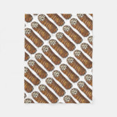 Chocolate Chip Cannoli Italiaanse dessert Pastry Fleece Deken (Voorkant)