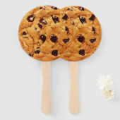 Chocolate Chip Cookie Afbeelding Handwaaier (Voorkant en achterkant)
