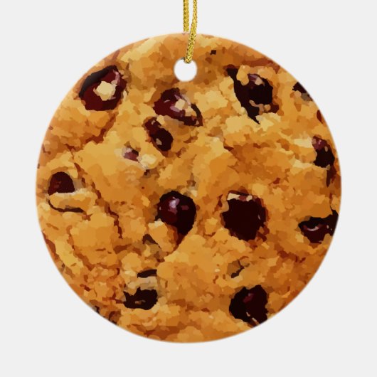 Chocolate Chip Cookie Afbeelding Keramisch Ornament (Voorkant)