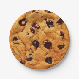 Chocolate Chip Cookie Afbeelding Papieren Bordje