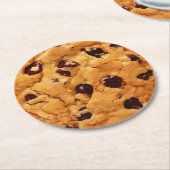 Chocolate Chip Cookie Afbeelding Ronde Kartonnen Onderzetter (Gebogen)