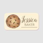Chocolate Chip Cookie Bakery Pastry Chef Dessert Naamplaatje (Voorkant)