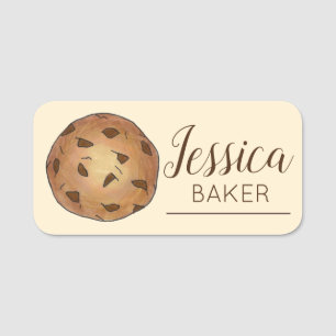 Chocolate Chip Cookie Bakery Pastry Chef Dessert Naamplaatje