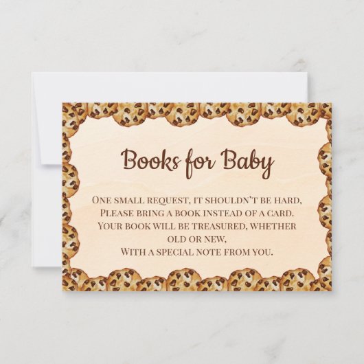 Chocolate Chip Cookie Books for Baby Insert Bedankkaart (Voorkant)