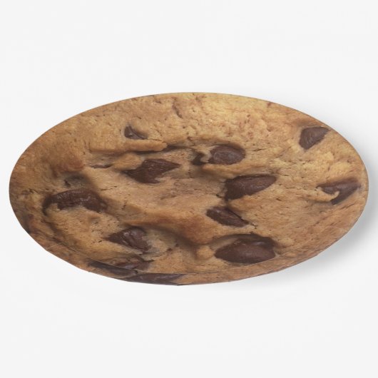 Chocolate Chip Cookie Borden Papieren Bordje (Gekanteld)