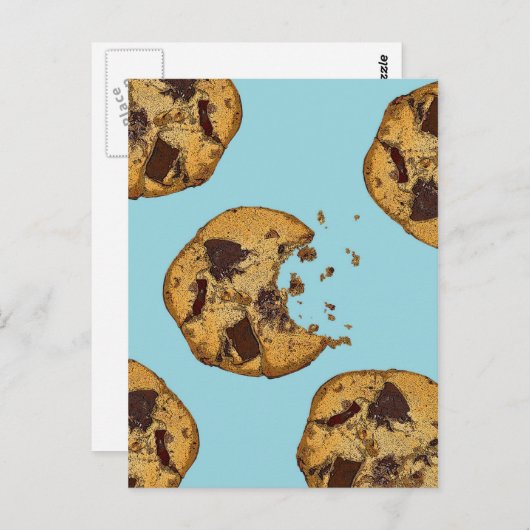 Chocolate Chip Cookie Briefkaart (Voorkant / Achterkant)