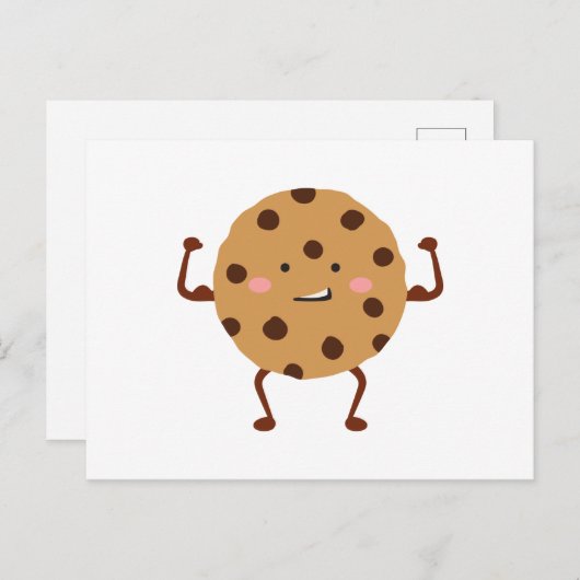 Chocolate Chip Cookie Briefkaart (Voorkant / Achterkant)