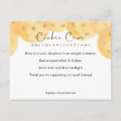 Chocolate Chip Cookie Care Instructions Watercolor Bedankkaart (Voorkant)