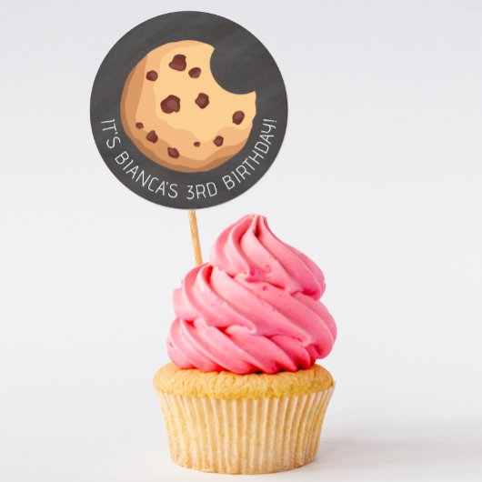 Chocolate Chip Cookie Chalkboard Birthday Sticker