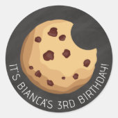 Chocolate Chip Cookie Chalkboard Birthday Sticker (Voorkant)