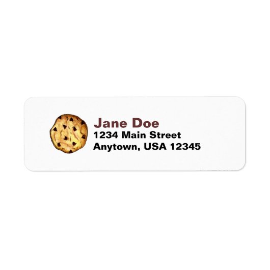 Chocolate Chip Cookie Cookies Foodie Labels (Voorkant)
