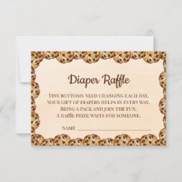 Chocolate Chip Cookie Diaper Raffle Card | Sweet Bedankkaart