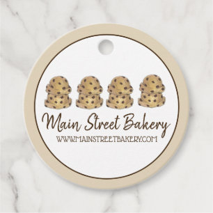 Chocolate Chip Cookie Dough Bakery Pastry Chef Bedankjes Labels