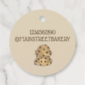 Chocolate Chip Cookie Dough Bakery Pastry Chef Bedankjes Labels (Achterkant)