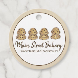 Chocolate Chip Cookie Dough Bakery Pastry Chef Bedankjes Labels