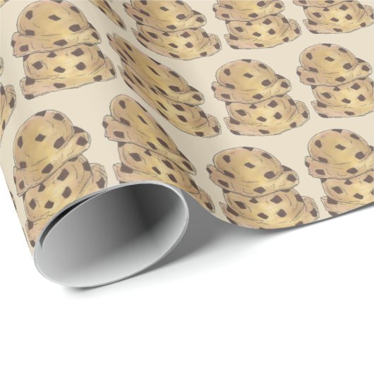 Chocolate Chip Cookie Dough Bakery Pastry Chef Cadeaupapier (Rol Hoek)