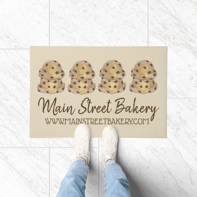 Chocolate Chip Cookie Dough Bakery Pastry Chef Deurmat (Binnen)