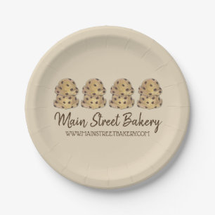 Chocolate Chip Cookie Dough Bakery Pastry Chef Papieren Bordje