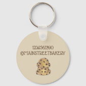 Chocolate Chip Cookie Dough Bakery Pastry Chef Sleutelhanger (Achterkant)