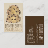 Chocolate Chip Cookie Dough Bakery Pastry Chef Visitekaartje (Voorkant / Achterkant)