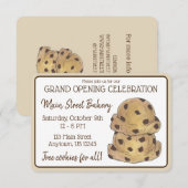 Chocolate Chip Cookie Dough Bakkerij Grand Opening Kaart (Voorkant / Achterkant)