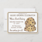 Chocolate Chip Cookie Dough Bakkerij Grand Opening Kaart (Voorkant)