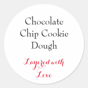 Chocolate Chip Cookie Dough-label Ronde Sticker